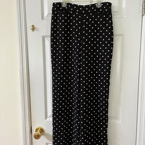 Talbots black dot wide leg pants